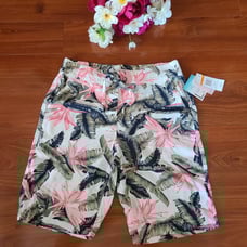 Per Se Linen Bermuda Shorts Size Small