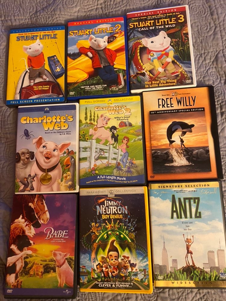 75 disney and family DVD