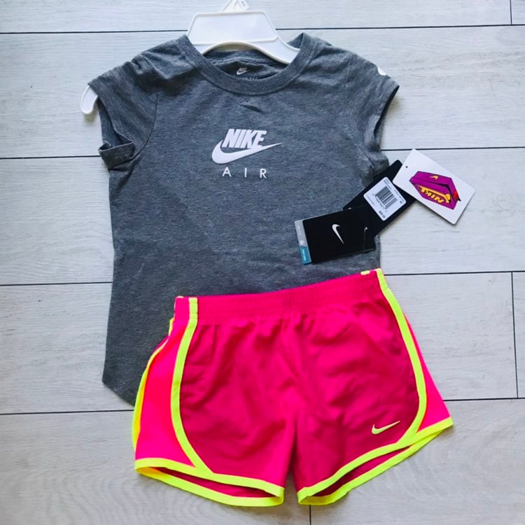 Nike girls outfit size 6 Nwt shorts set