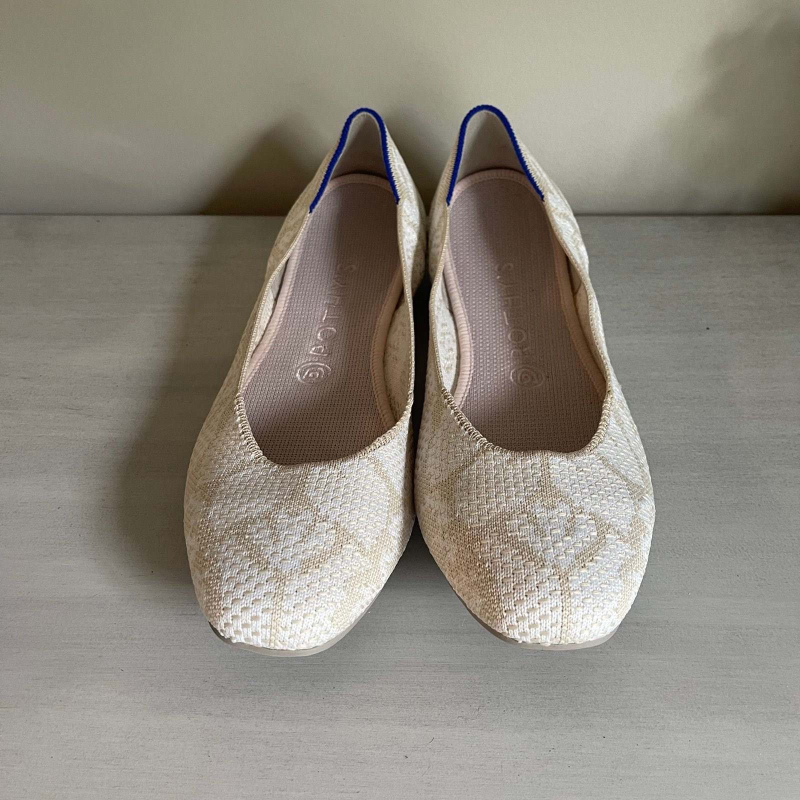 Rothy’s•The Square Lily Knit Fabric Slip On Ballet Flat•Size 9.5