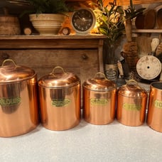Vintage Copper Canister Set