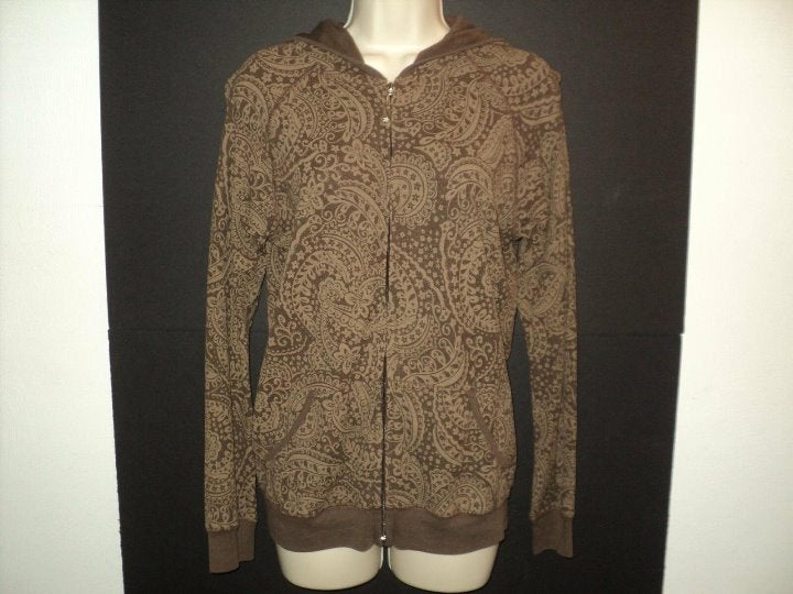 Fresh Produce Sz S Hoodie Brown Paisley