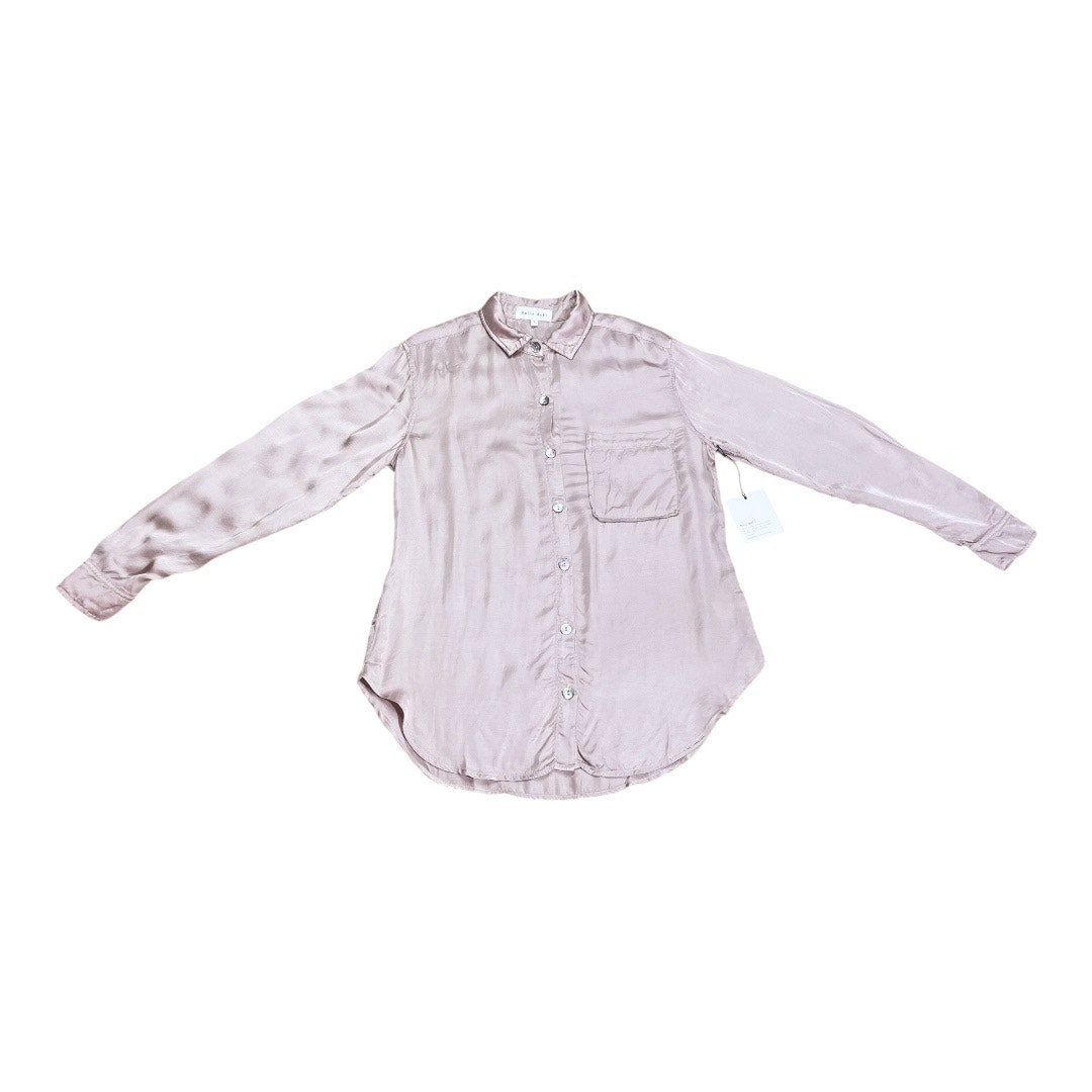 Bella Dahl NWT Satin Button Down Shirt Dusty Lavender Small