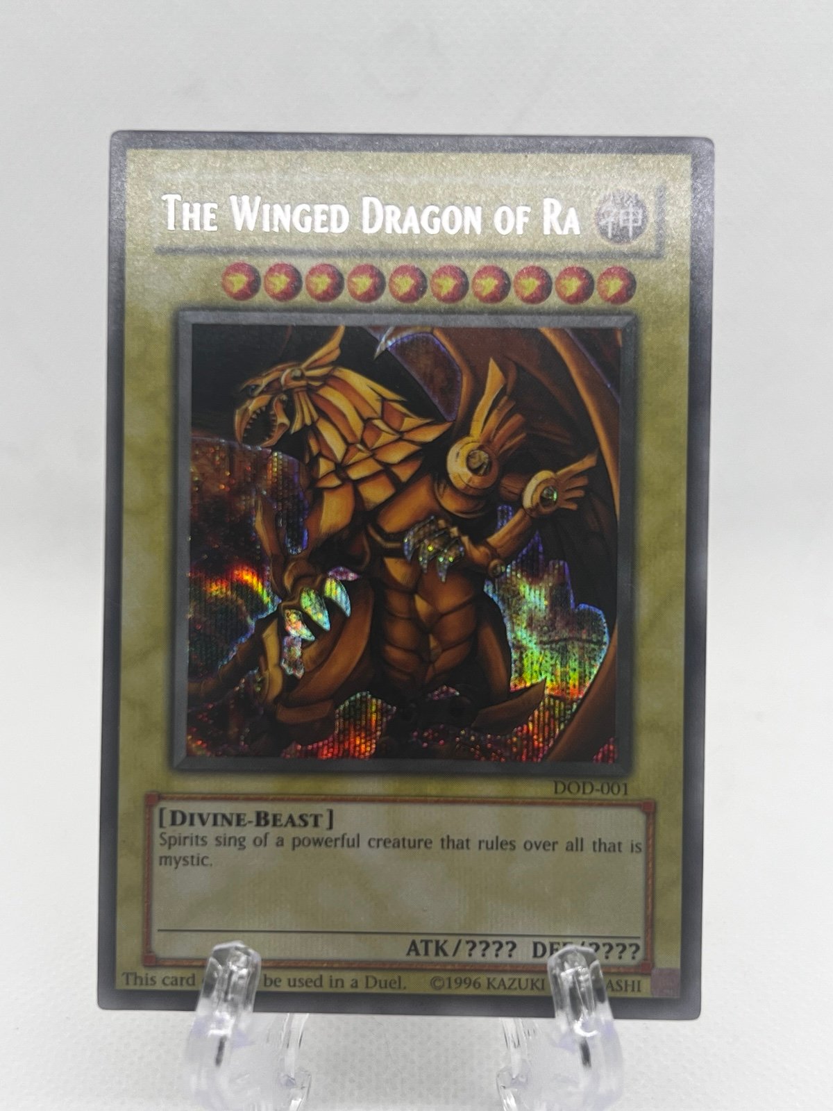 Yugioh - The Winged Dragon of Ra DOD-001 Secret Rare NM