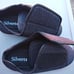 Silvert's Men's Wide Comfort Black Slippers Size 8