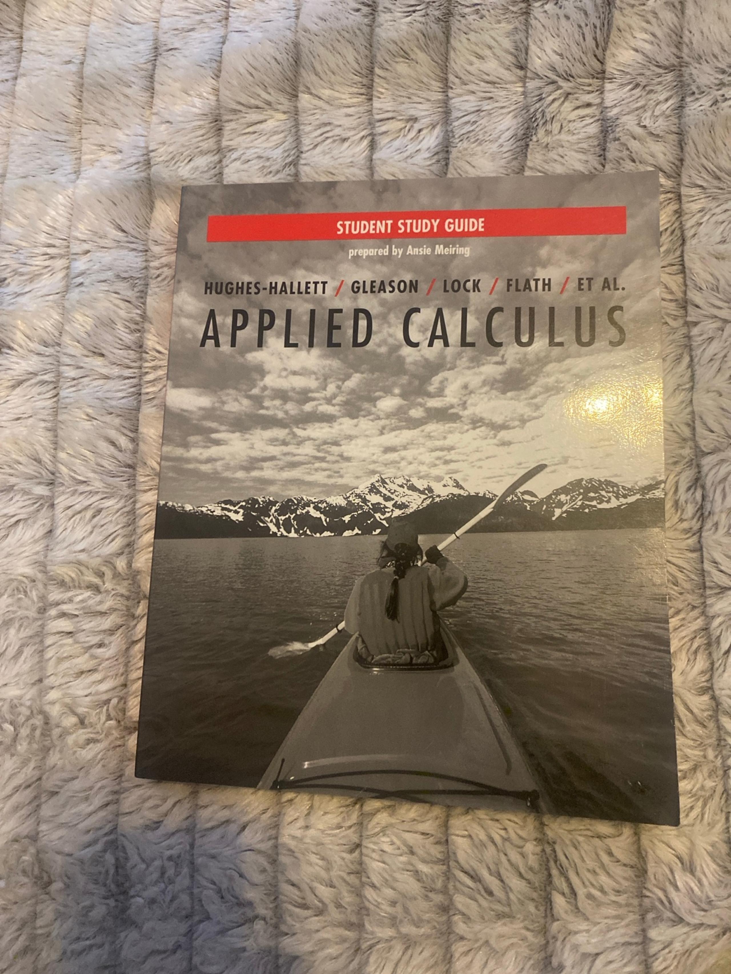 Applied Calculus Student Study Guide, Prepared By Ansie Meiring