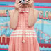 MISHA AND PUFF CORAL EVER DRESS 3/4