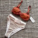 NWT lspace high waisted ruched belted bella bra french bitsy bikini set