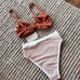 NWT lspace high waisted ruched belted bella bra french bitsy bikini set
