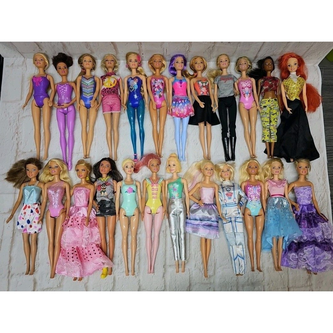 Barbie & Princess Dolls Great Lot Of 24 Modern No Accessories & Shoes SOLD AS-IS