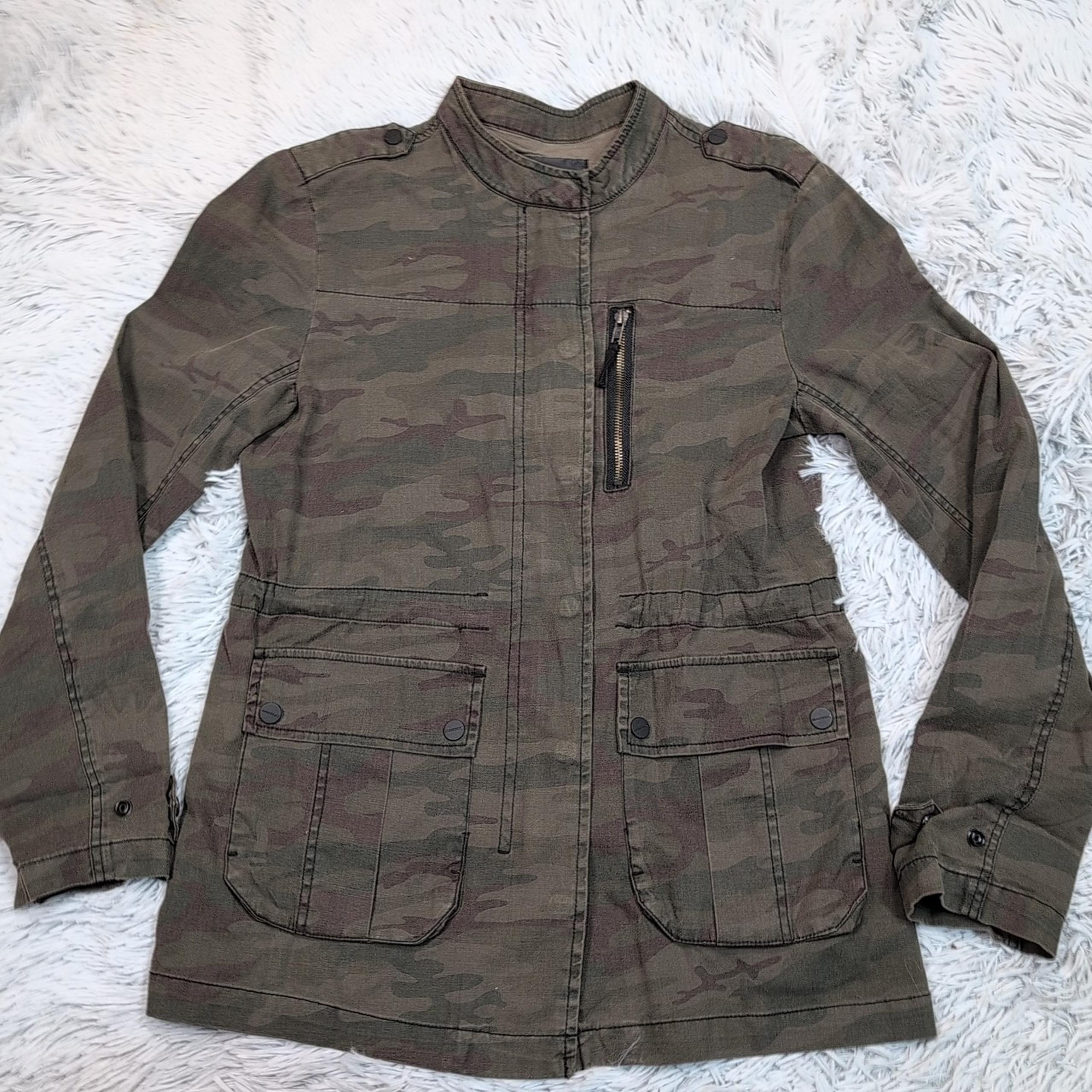 Sanctuary Jacket Womens M Green Camo Military Utility Gorpcore Casual Comfort