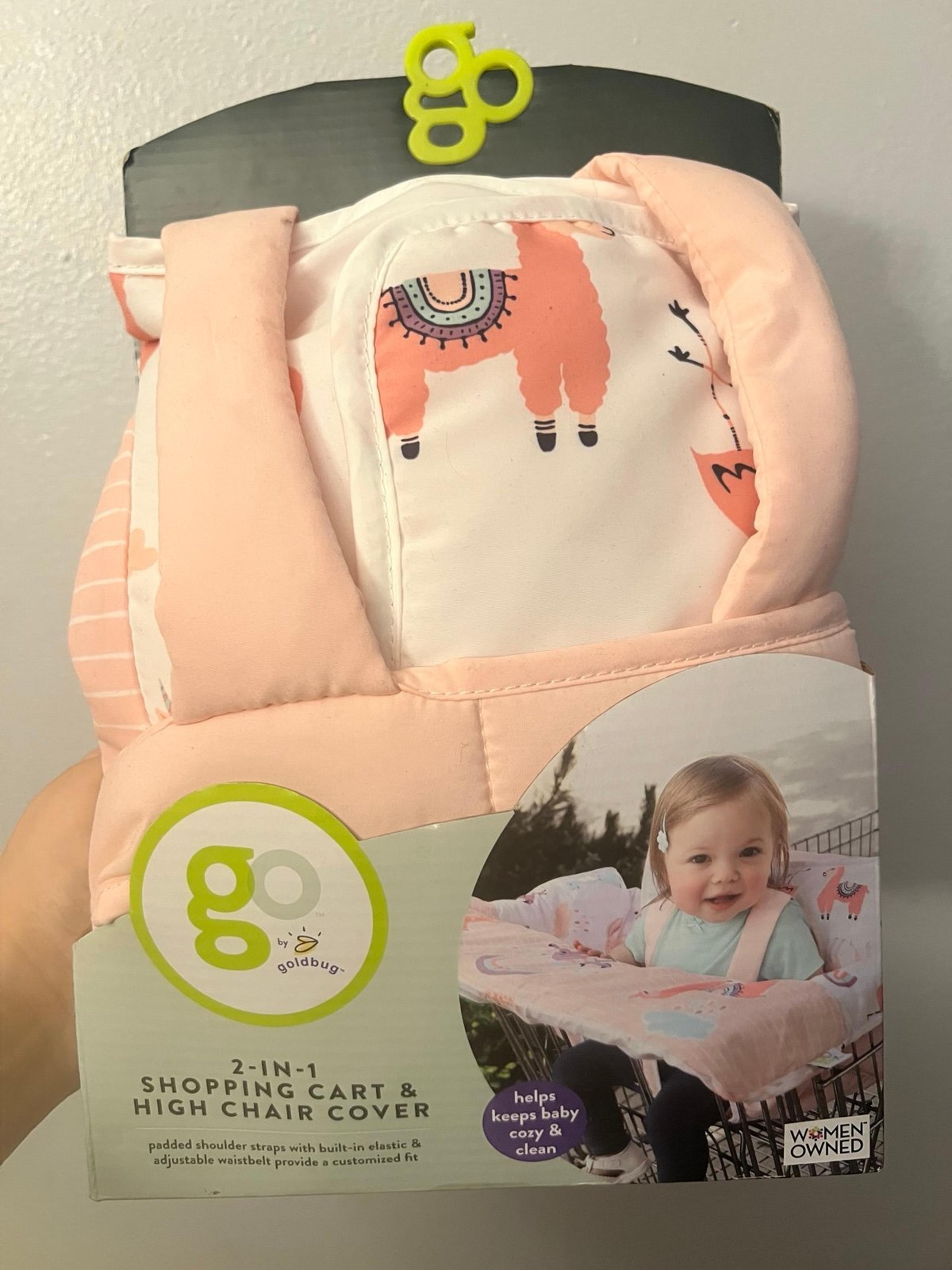 High Chair Cover / Shopping Cart Cover NWT BNIB  Girl Pink Llama Design