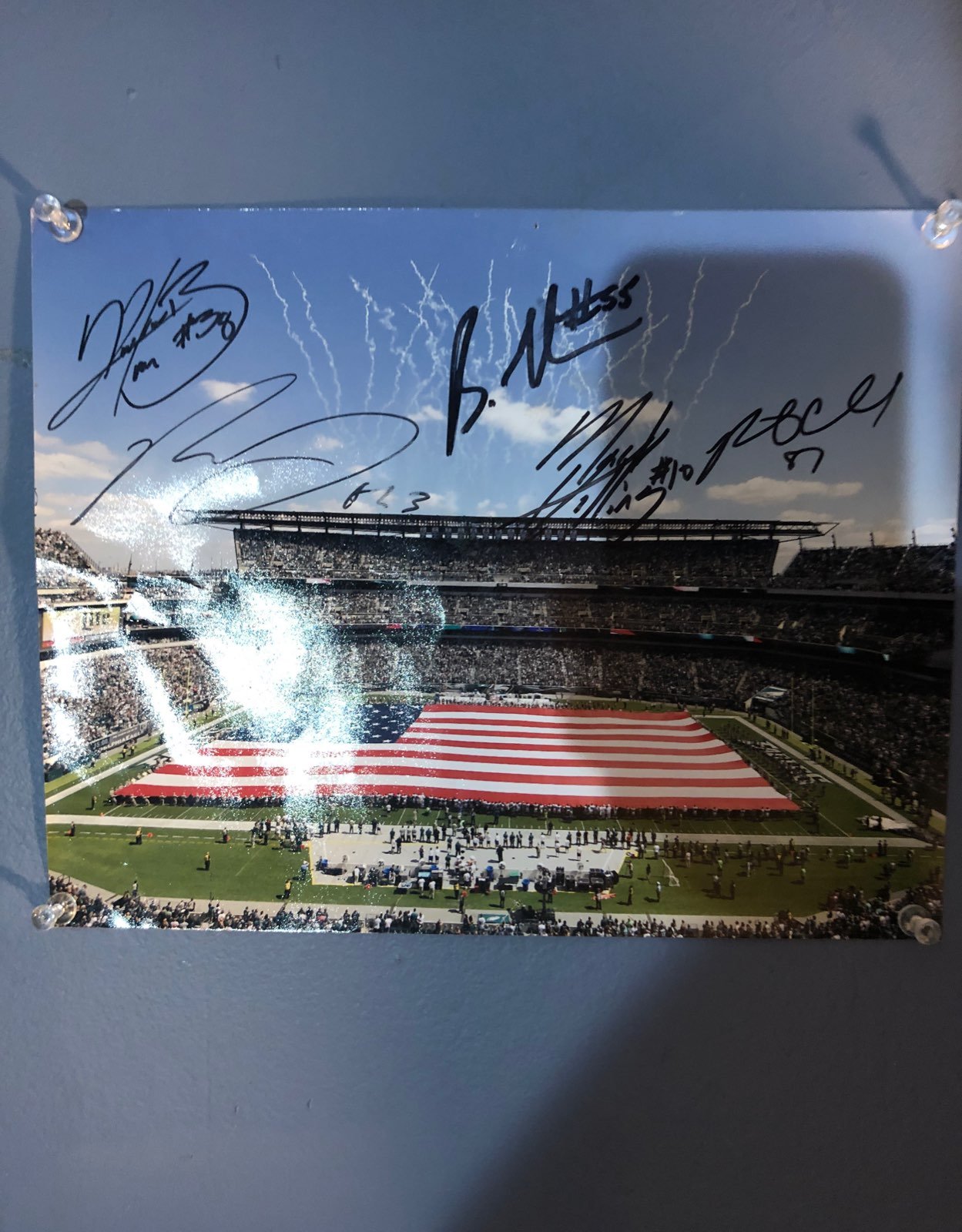 Autographed NFL Eagles picture