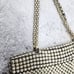 Vintage Whiting & Davis Alumesh Ivory White Handbag Purse Metal Mesh Zip Close