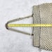 Vintage Whiting & Davis Alumesh Ivory White Handbag Purse Metal Mesh Zip Close