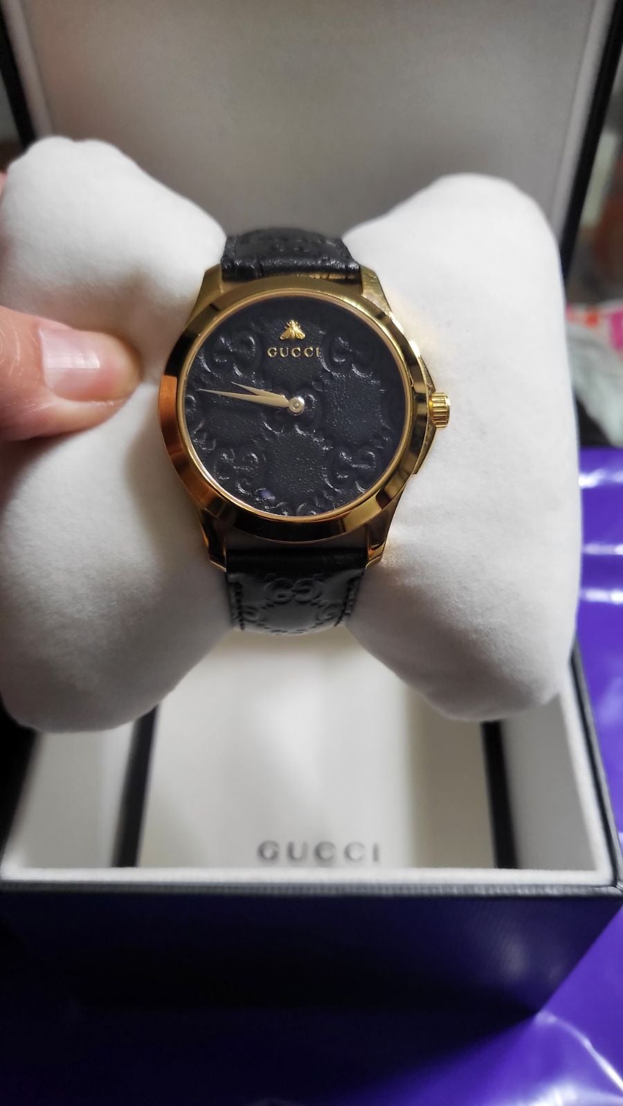 Gucci Black Guccissima Watch