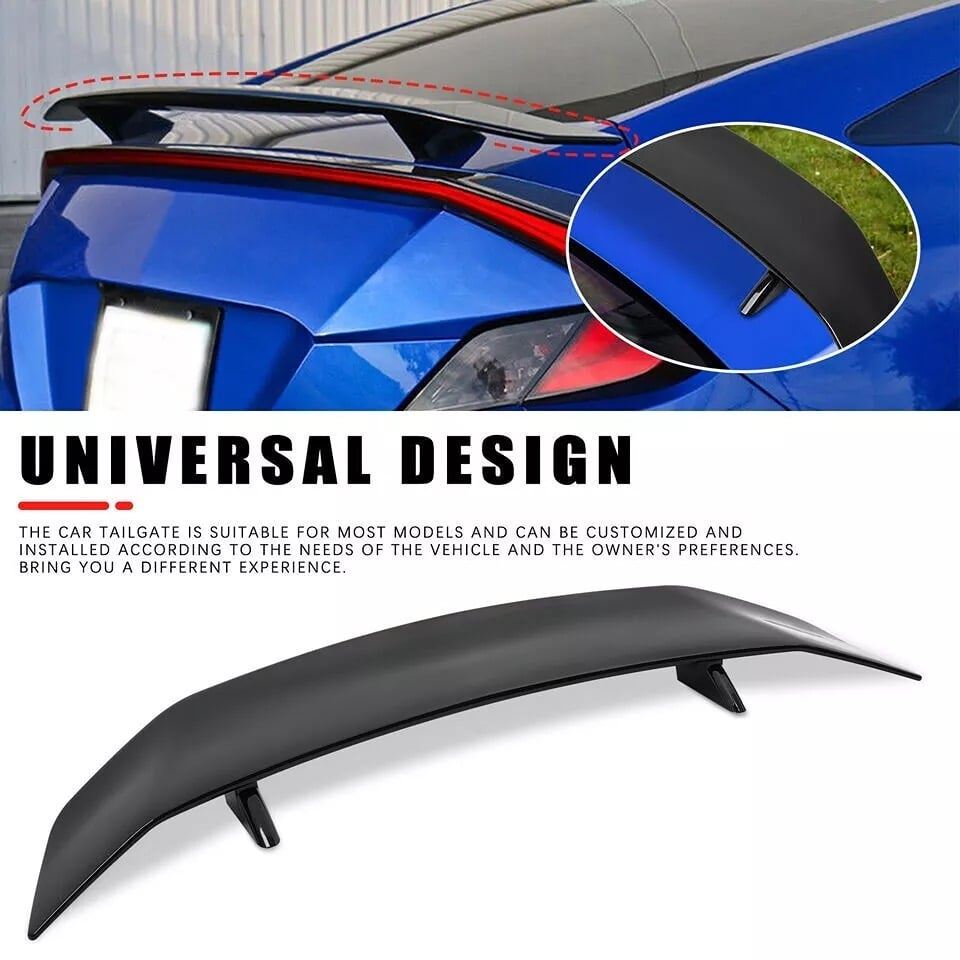 Fits For 2016-2020 Honda Civic Sedan Glossy Black Trunk Spoiler Wing PG Style GT