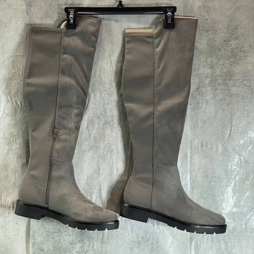 NINE WEST Women's Charcoal Tread shops Lug Sole Block-Heel Over-The-Knee Boots SZ 9.5