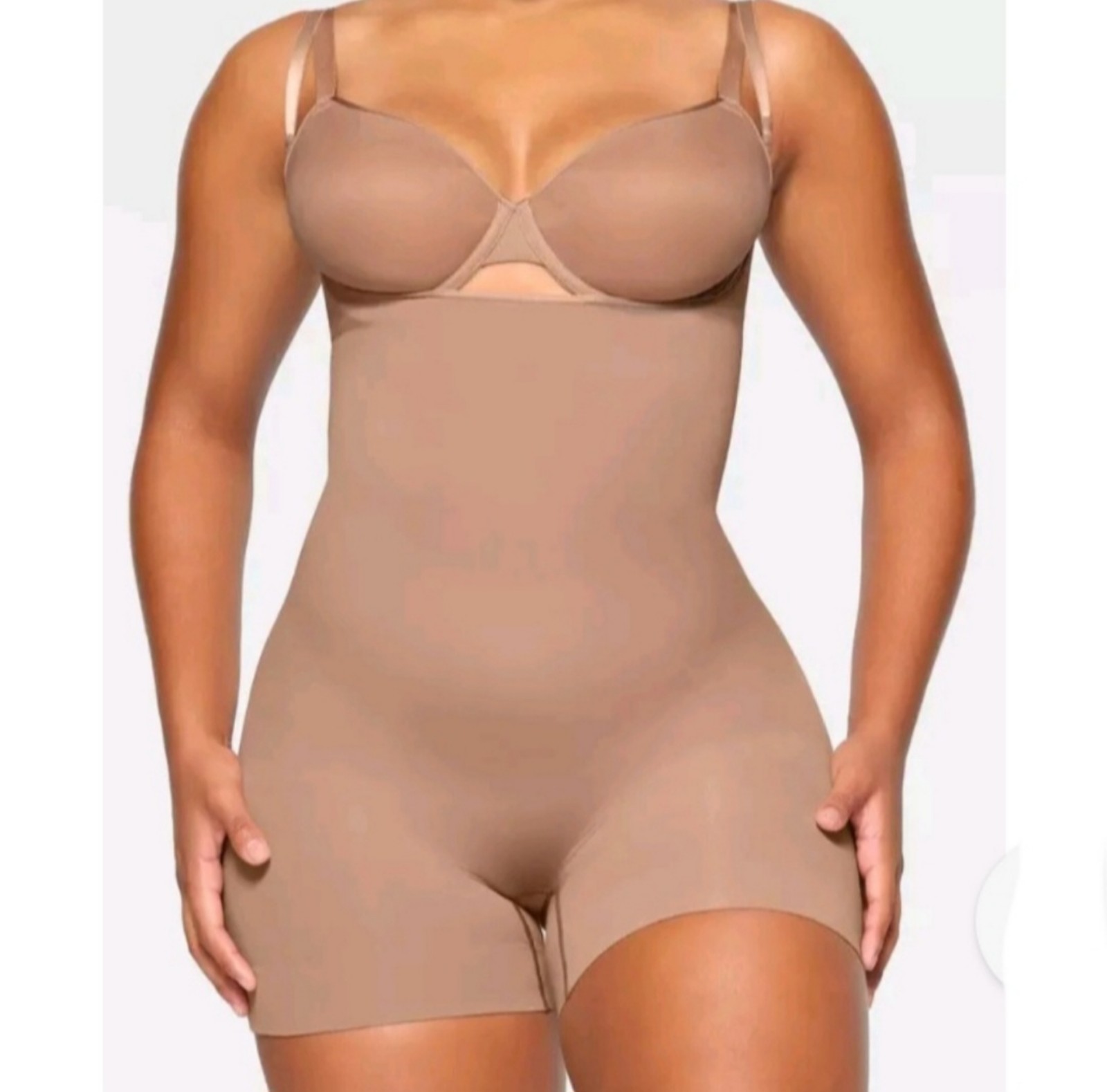 NWOT SKIMS Seamless Sculpt Open Bust Shortie Bodysuit size L Sienna