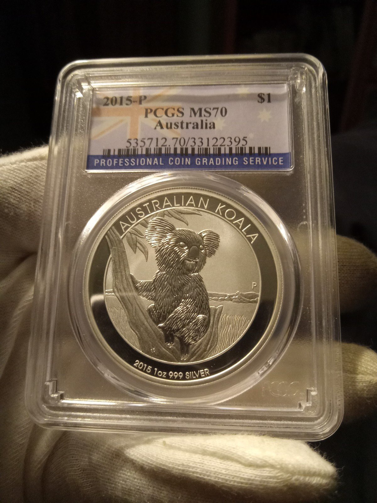 2015-P Australian KOALA Pcgs MS70 1 dollar