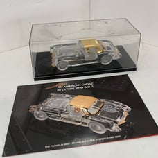 Franklin Mint 1957 Crystal Corvette 24K Gold Trim 1:24 Scale