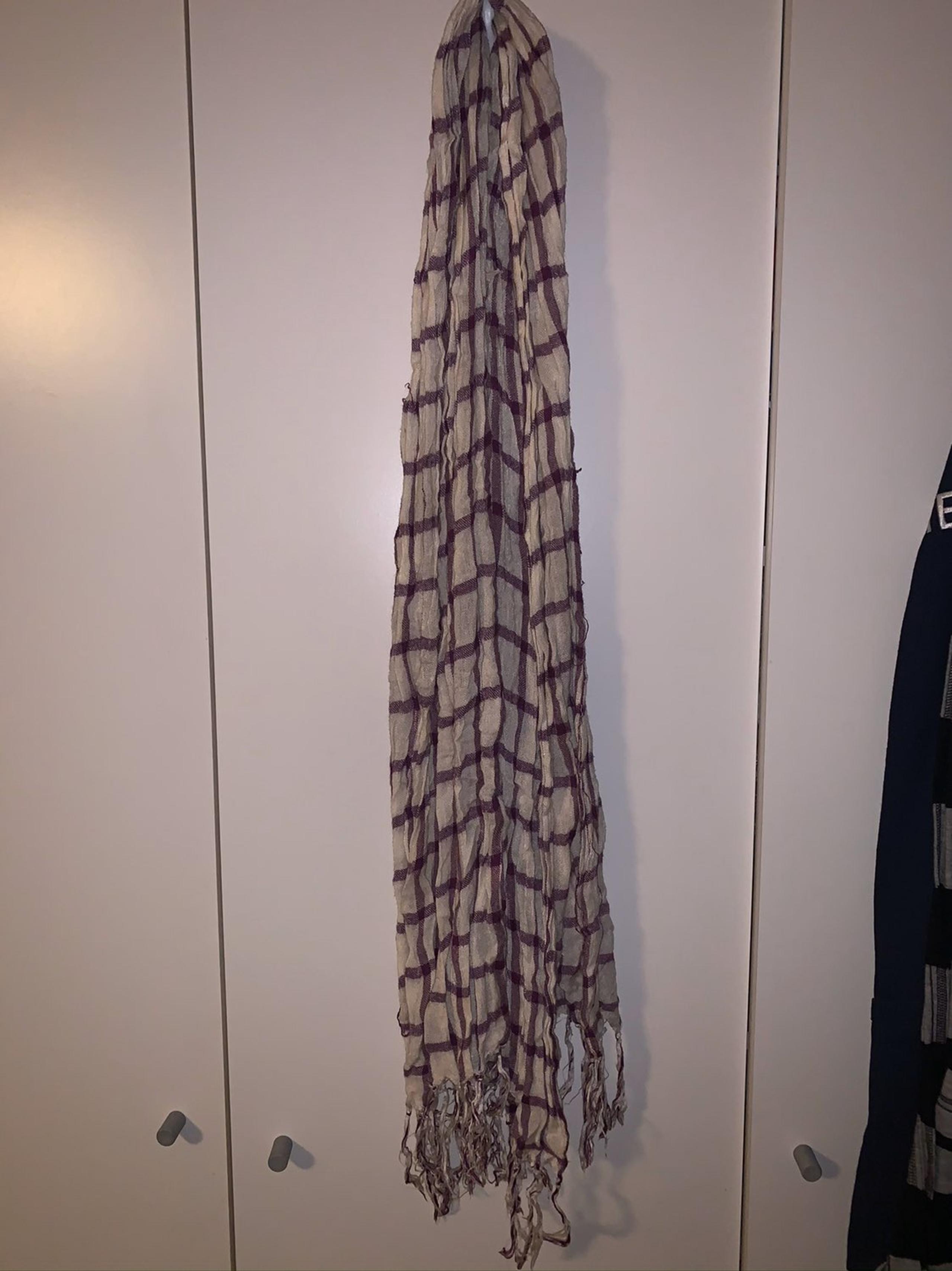 Purple Striped Scarf