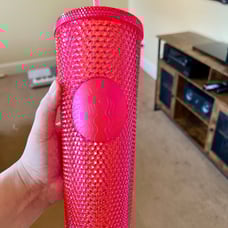 New 2019 Starbucks Holiday Studded Neon Pink Cup Size Venti 24 fl/710 ml
