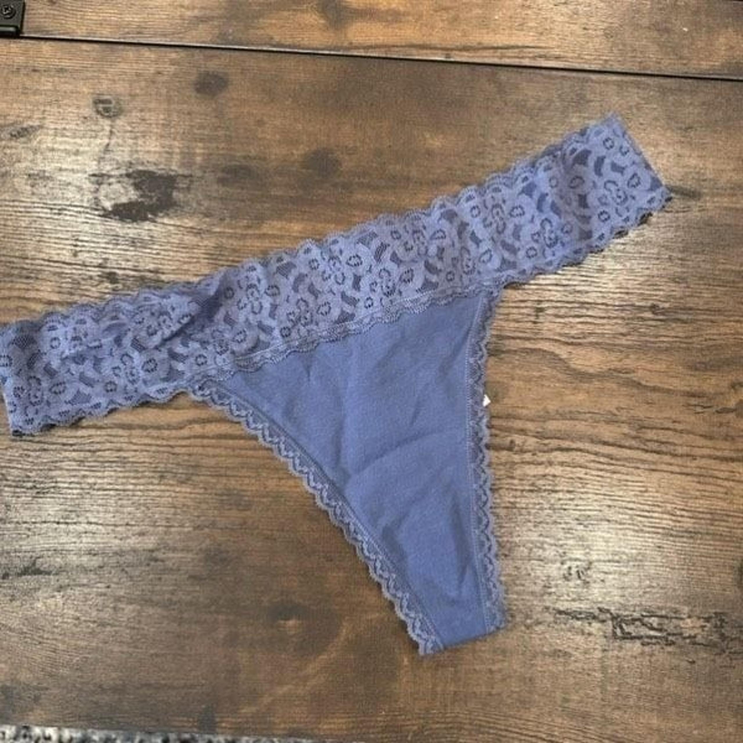 NWT Gap Body Women’s Lace Thong Panties underwear large Purple Periwinkle