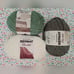 BERNAT BLANKET YARN SMOKEY GREEN VINTAGE WHITE & DARK GREY 10.5 OZ