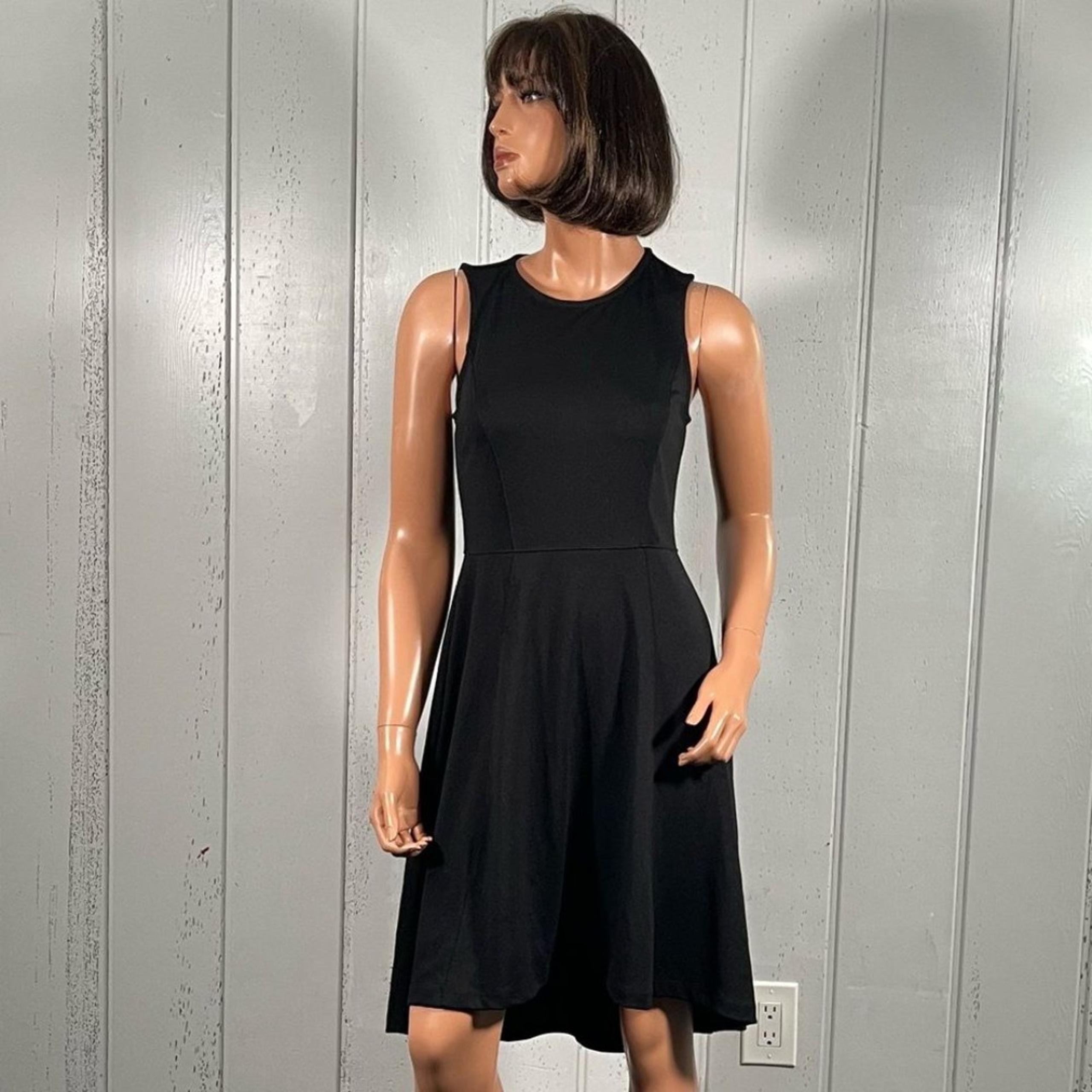 Gap Women's Black Sleeveless Asymmetrical Dress Sz 2