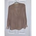 Rhie Silk Tan Pink and White Pattern Lace Up Front Blouse Size Medium