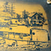 Vintage Ellison Bay Door County WI Pine Wood Sign Harbor Early Craft Co 1969