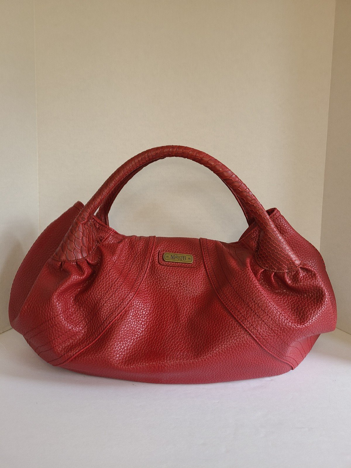 Faux leather and snake skin