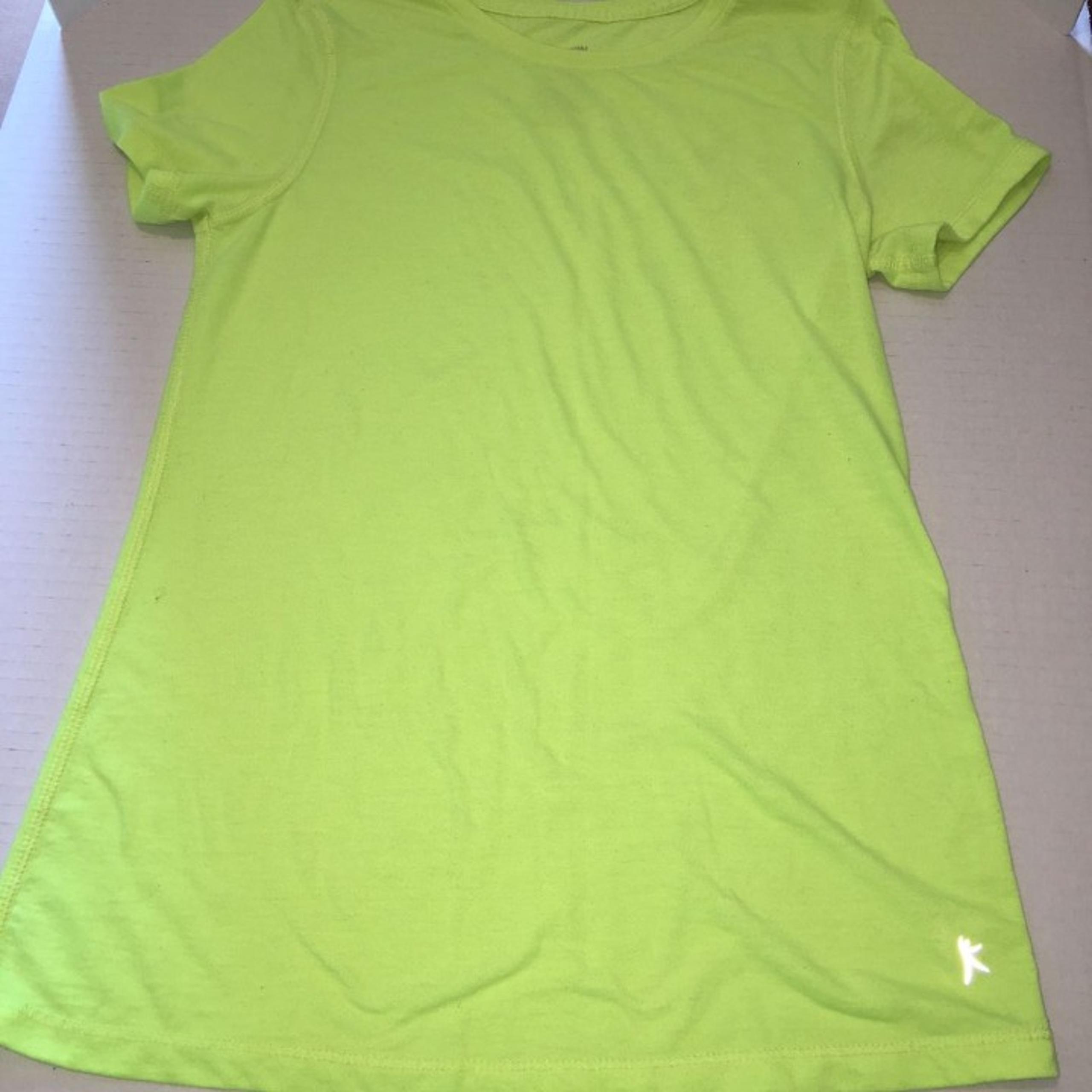 Danskin Now Women's Athletic Top - V-Neck T-Shirt - Neon Yellow - Size S