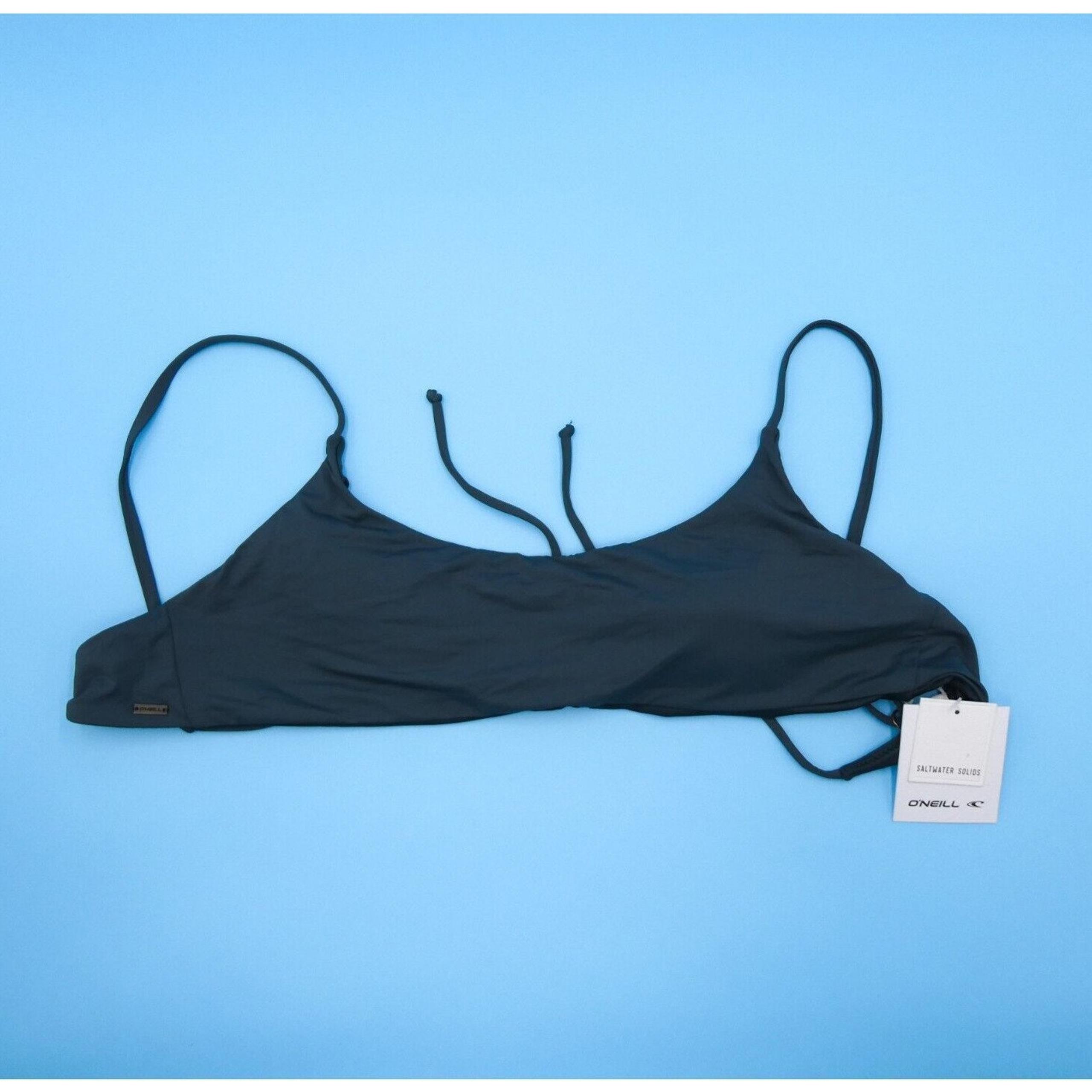 O'Neill Large Bikini Top Padded Green Saltwater Swim Solids Beach Swimsuit New