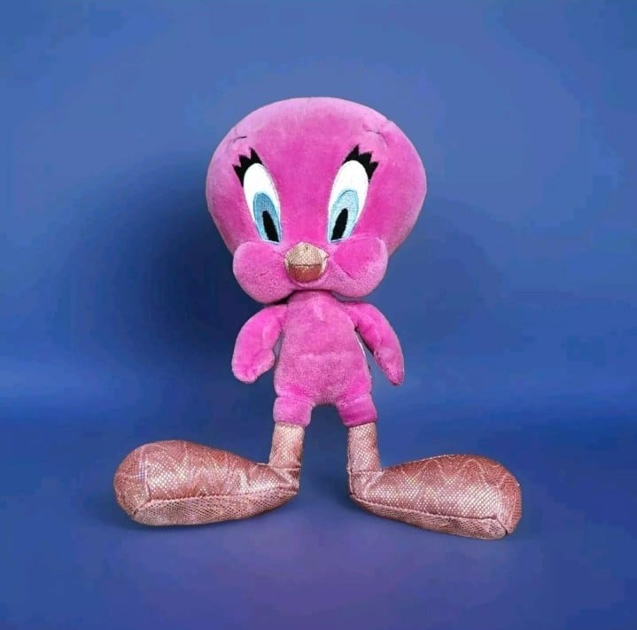 TWEETY BIRD Pink Plush Toy Stuffed Animal Looney Tunes 12" Mattel