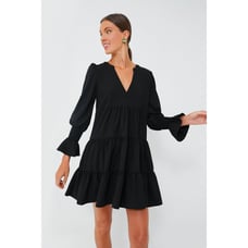 Tuckernuck Kenzo Dress Size S Black Crepe Classic Preppy Party Pomander Place