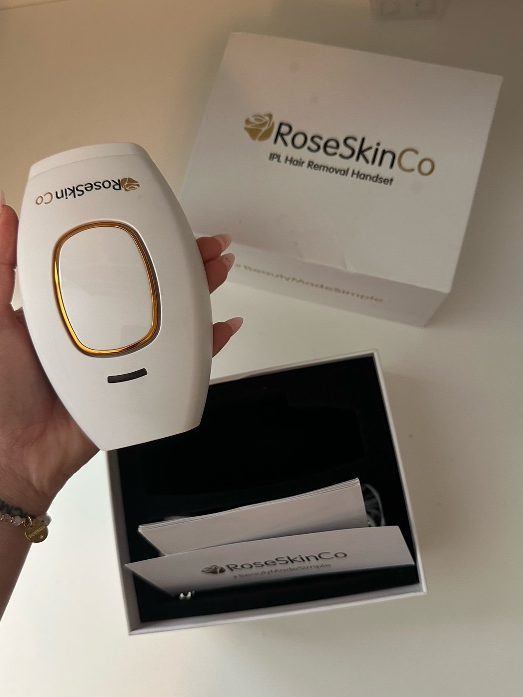 Like new in box OG Rose Skin Co IPL Laser Hair Removal Device