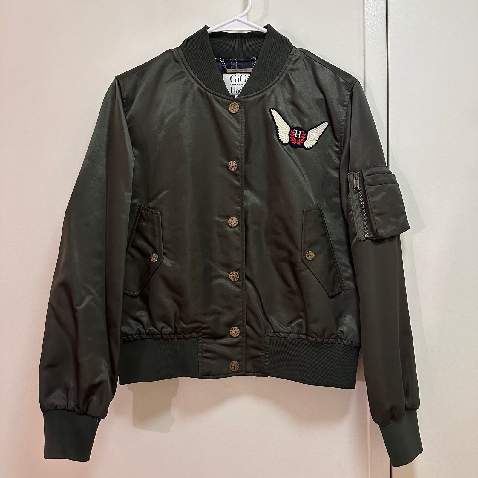 Tommy Hilfiger x Gigi Hadid Embroidered Bomber Jacket
