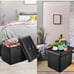 Lock Ottoman with Storage for Living Room, 17 Inches Fireproof Safe Folding Otto