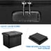 Lock Ottoman with Storage for Living Room, 17 Inches Fireproof Safe Folding Otto
