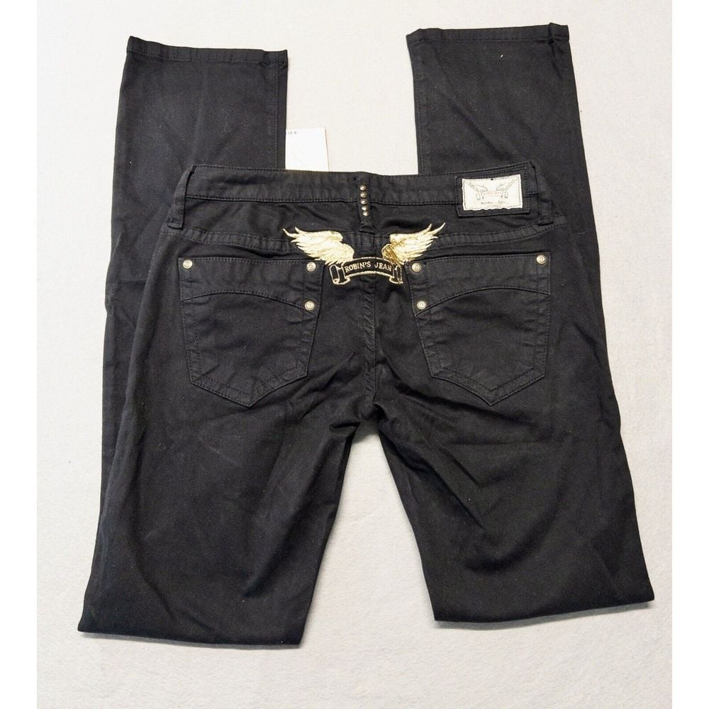 NWT Robins Jeans Womens Size 28 Black Pants Embellished MSRP 174.00