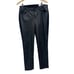 NWT Chicos Black Faux Leather Front pointe Slim Fit Pants 5-Pocket Size 1.5R 10R