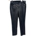 NWT Chicos Black Faux Leather Front pointe Slim Fit Pants 5-Pocket Size 1.5R 10R