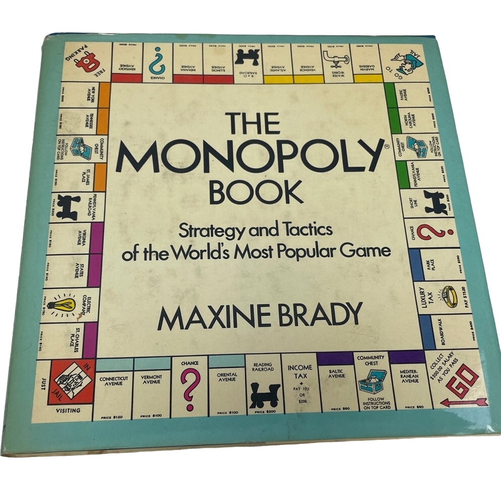 Vintage 1974 The Monopoly Book Small Hardcover Game Strategy Guide Maxine Brady