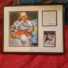 Mark Messier Greg Copeland Painting and Card on Plaque limited 1270/12500 KRSI
