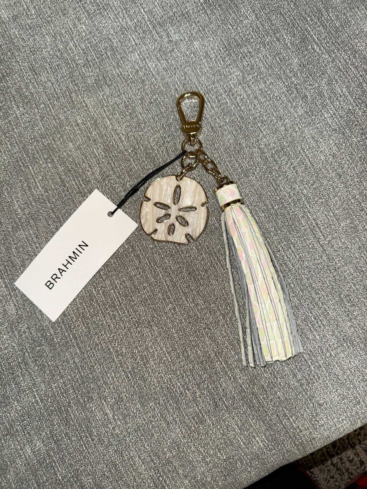 Brahmin Sand Dollar Tassel in Milk Melbourne.