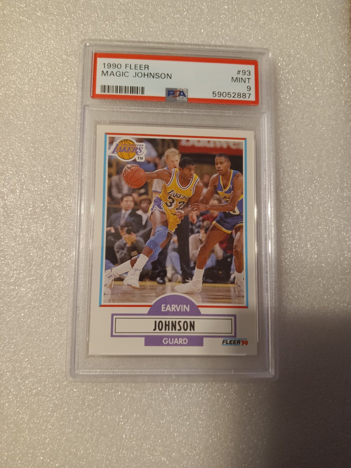 1990 Fleer Earvin Magic Johnson MINT PSA 9 Los Angeles Lakers HOF
