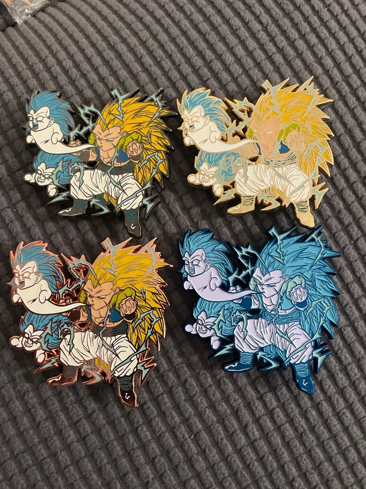 Dragonball Z Gotenks Pin Set Matching Numbers!