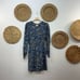 185 Sezane Blue Ruffle Button Long Sleeve Augustine Robe Mini Dress Size 36 / 4